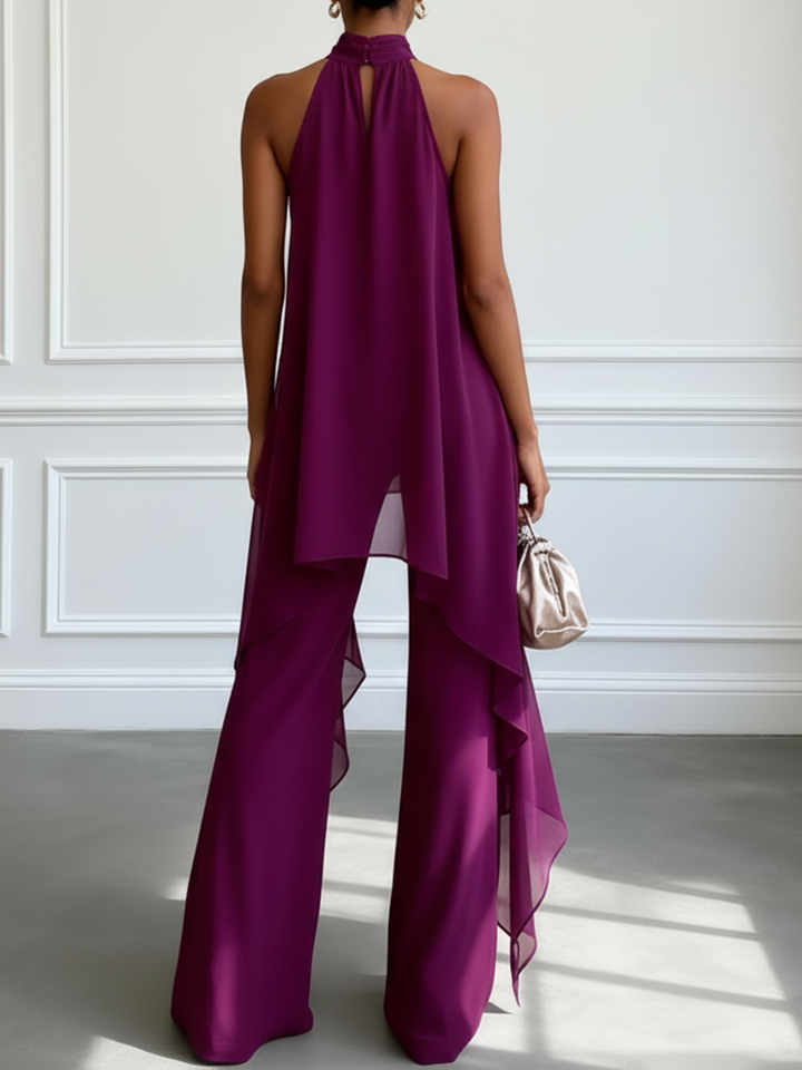 Vivienne | Halter Top &amp; Pants Two-Piece Set