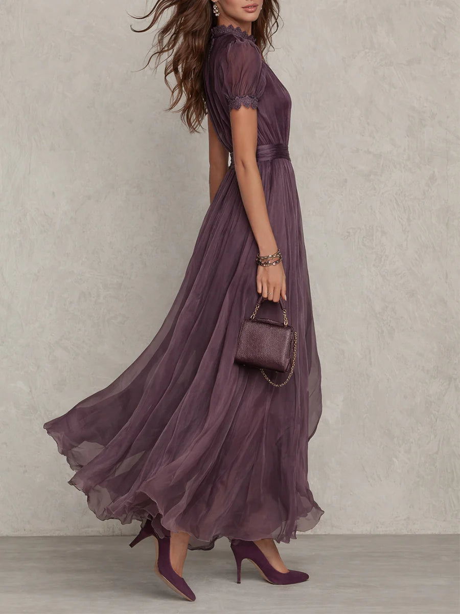Ashley | Vintage Elegant Chiffon Maxi Dress