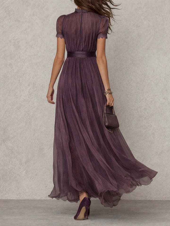 Marie | Purple Keyhole Maxi Dress