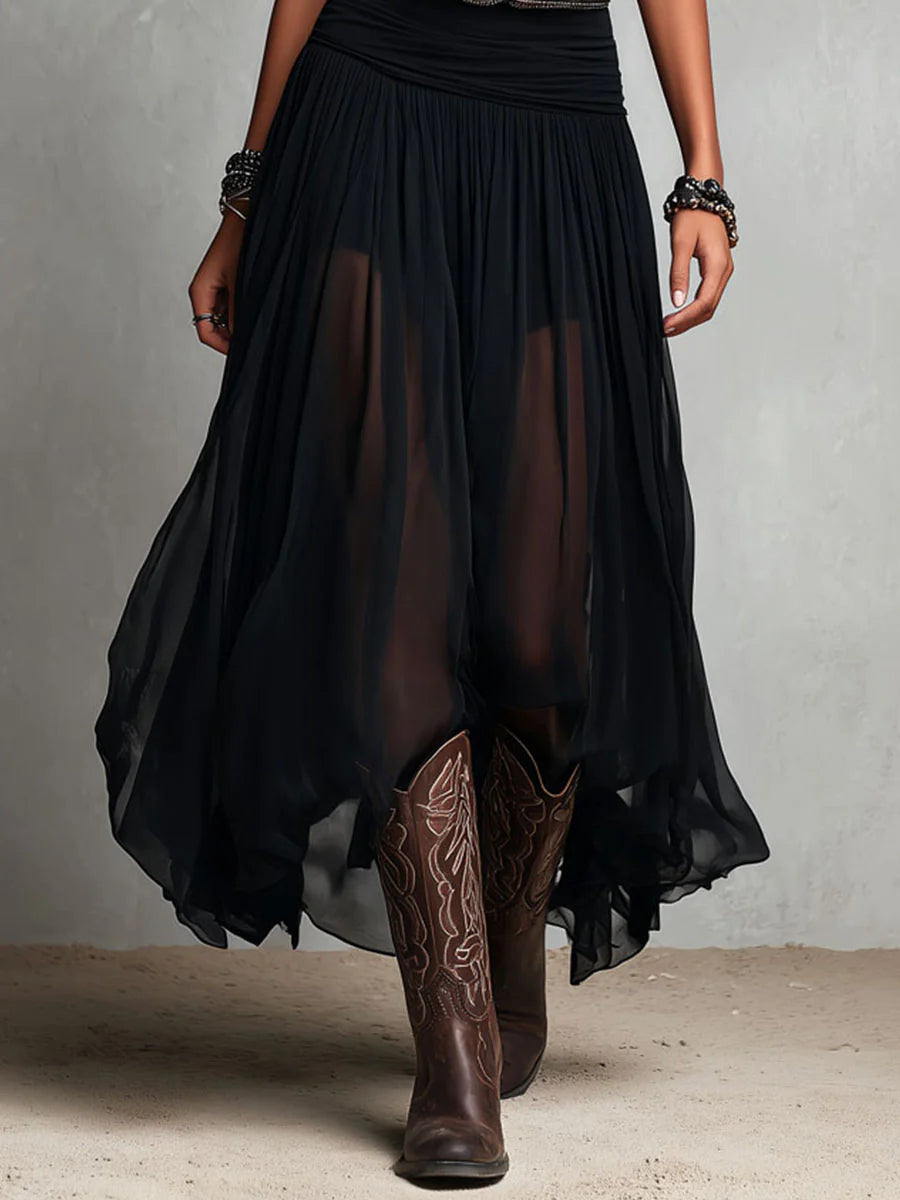 Giselle | Tank &amp; Tulle-Skirt Maxi Dress
