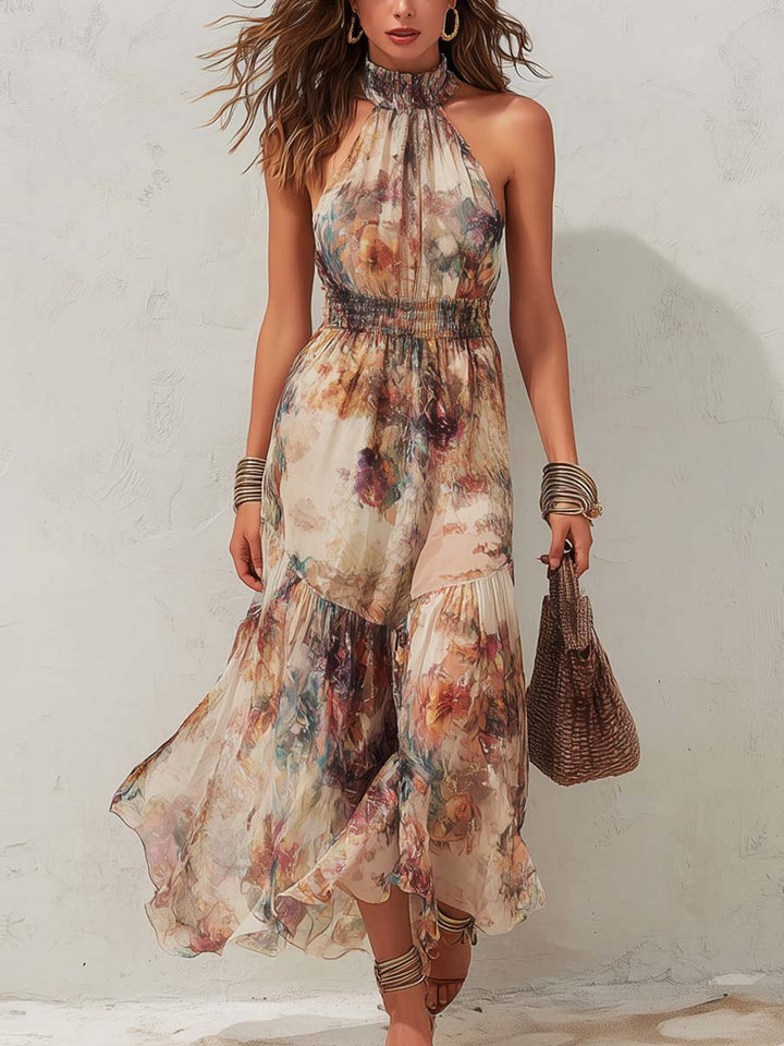 Chloe | Vintage Floral Soft Midi Dress