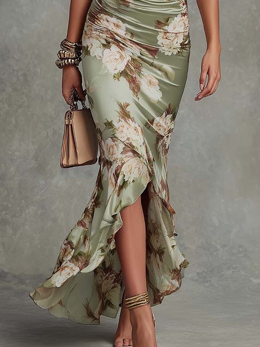 Anastasia | Long Dress with Floral Print