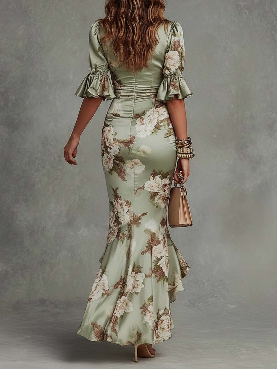 Anastasia | Long Dress with Floral Print