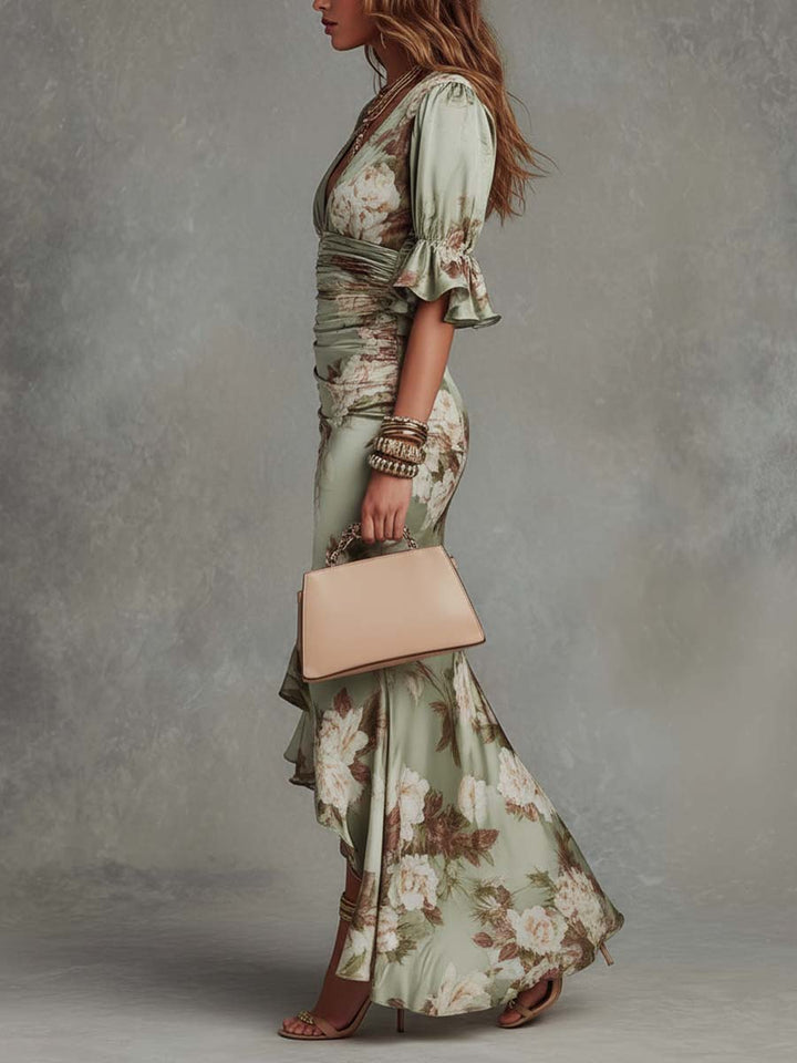 Anastasia | Long Dress with Floral Print