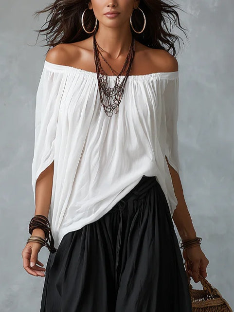 Bianca | Off-Shoulder Top &amp; Lantern Pants Set