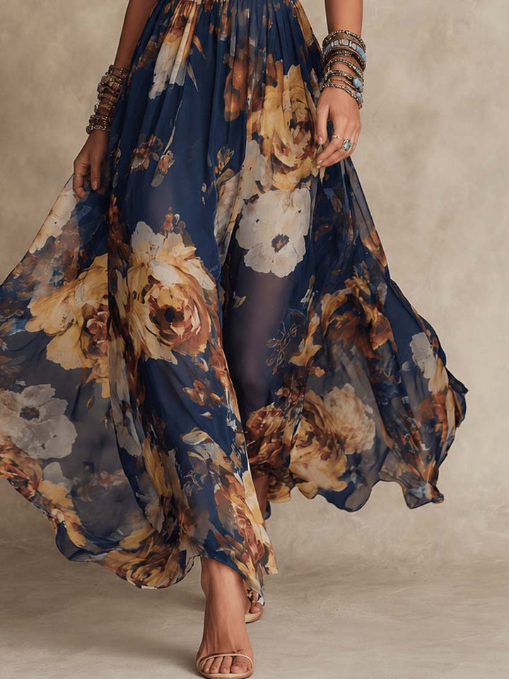 Ilaria | Painterly Floral Maxi Dress