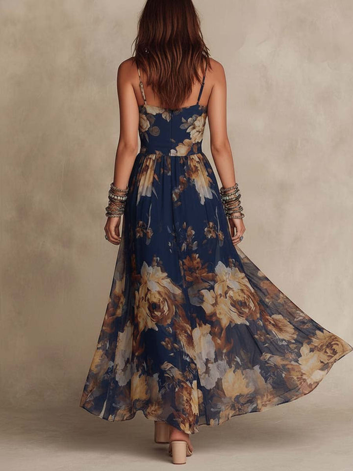 Ilaria | Painterly Floral Maxi Dress