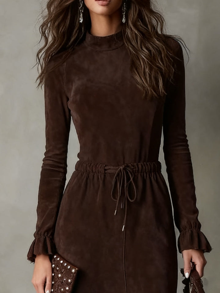Anna | Elegant Suede Midi Dress