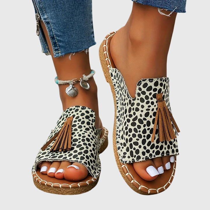 Hadley | Bohemian Tassel Slide Sandals