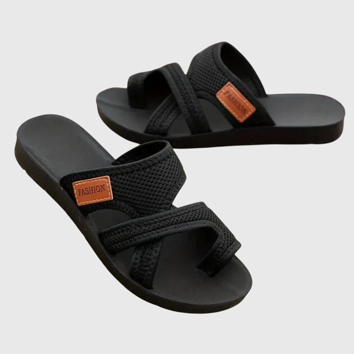 Isabelle | Sporty Cross Strap Slide Sandals