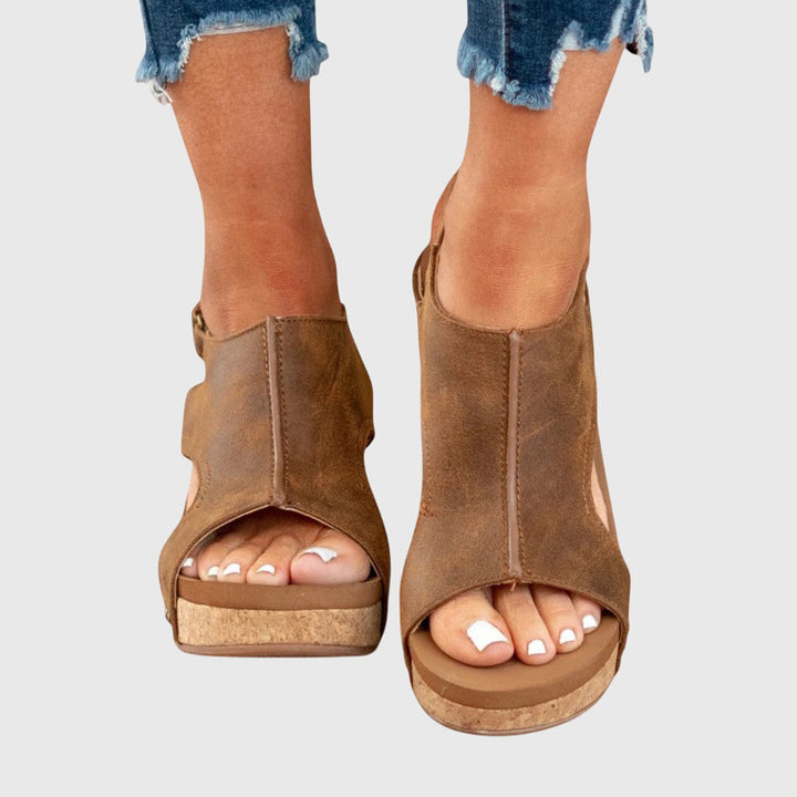 Adele | Slingback Platform Comfort Sandals