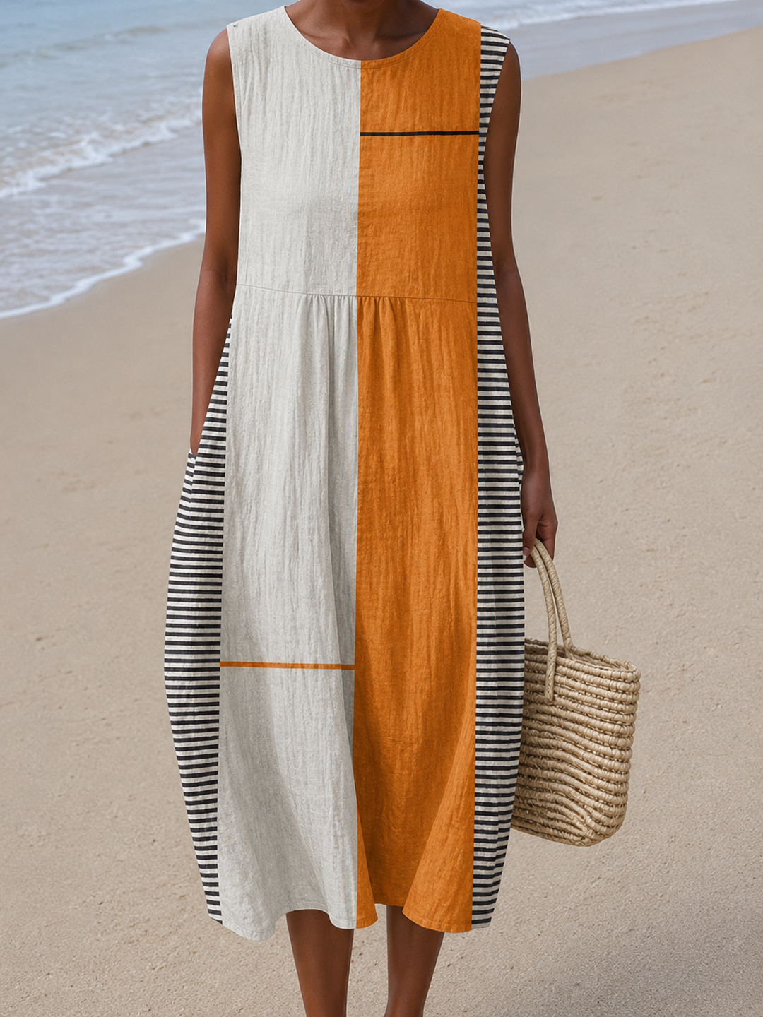 May Colorblock Midi Dress