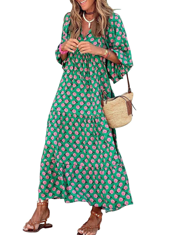 Nina | Floral Boho Maxi Dress