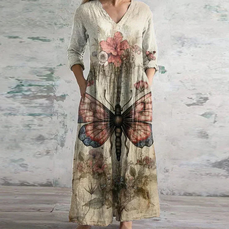 Lila | Retro Maxi Dress