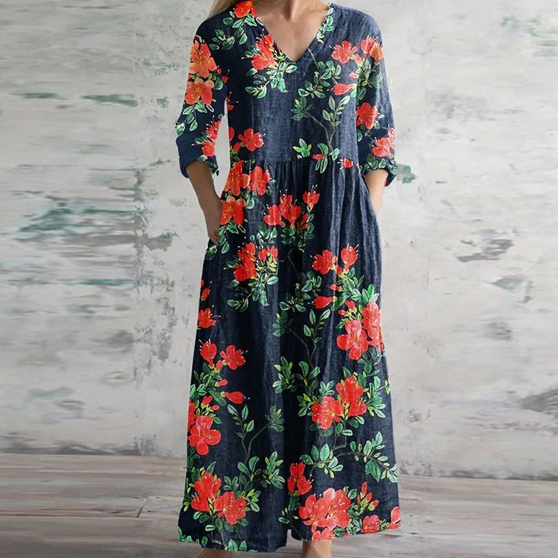 Lila | Retro Maxi Dress
