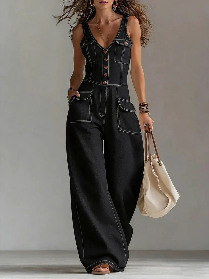 Sophie | Casual Denim Wide Jumpsuit