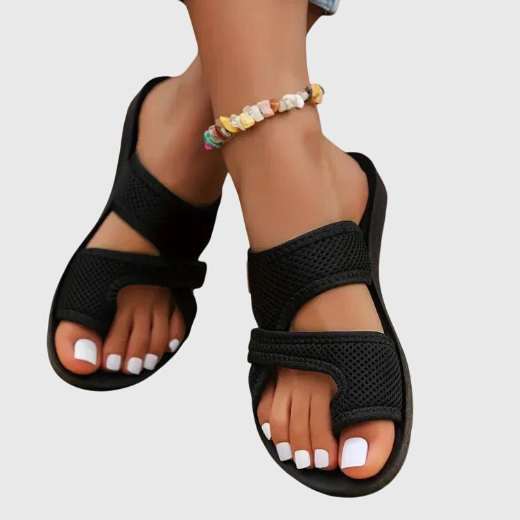 Isabelle | Sporty Cross Strap Slide Sandals