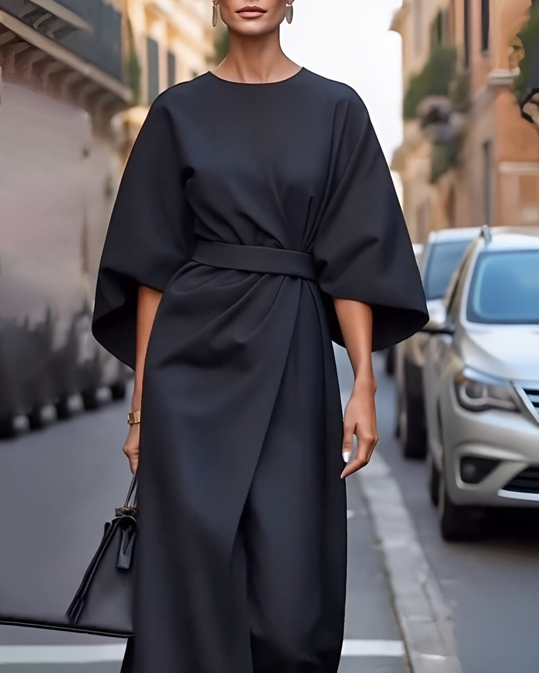 Lissey | Minimalist Belted Luxe Dress