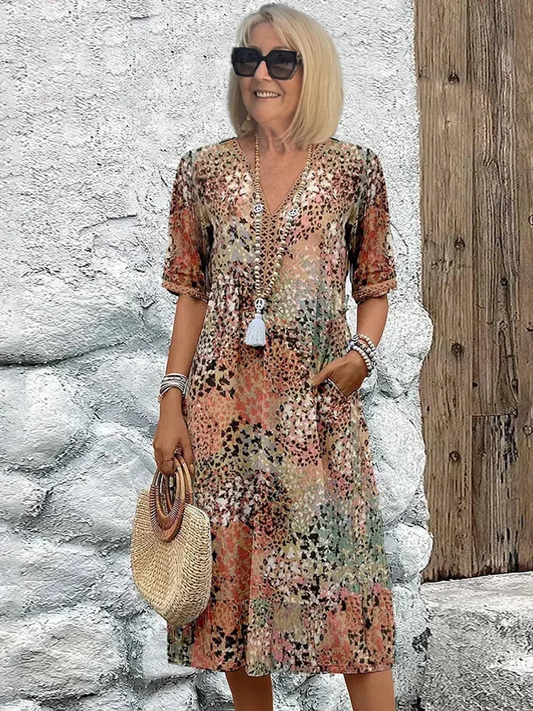 Maya | Vibrant Midi Dress