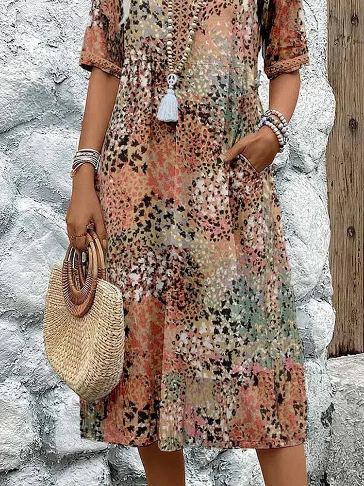 Maya | Vibrant Midi Dress
