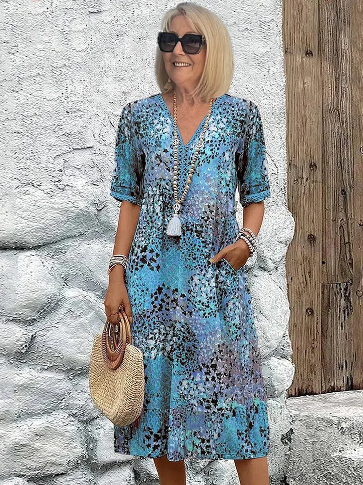 Ingrid | Colourful Midi Dress
