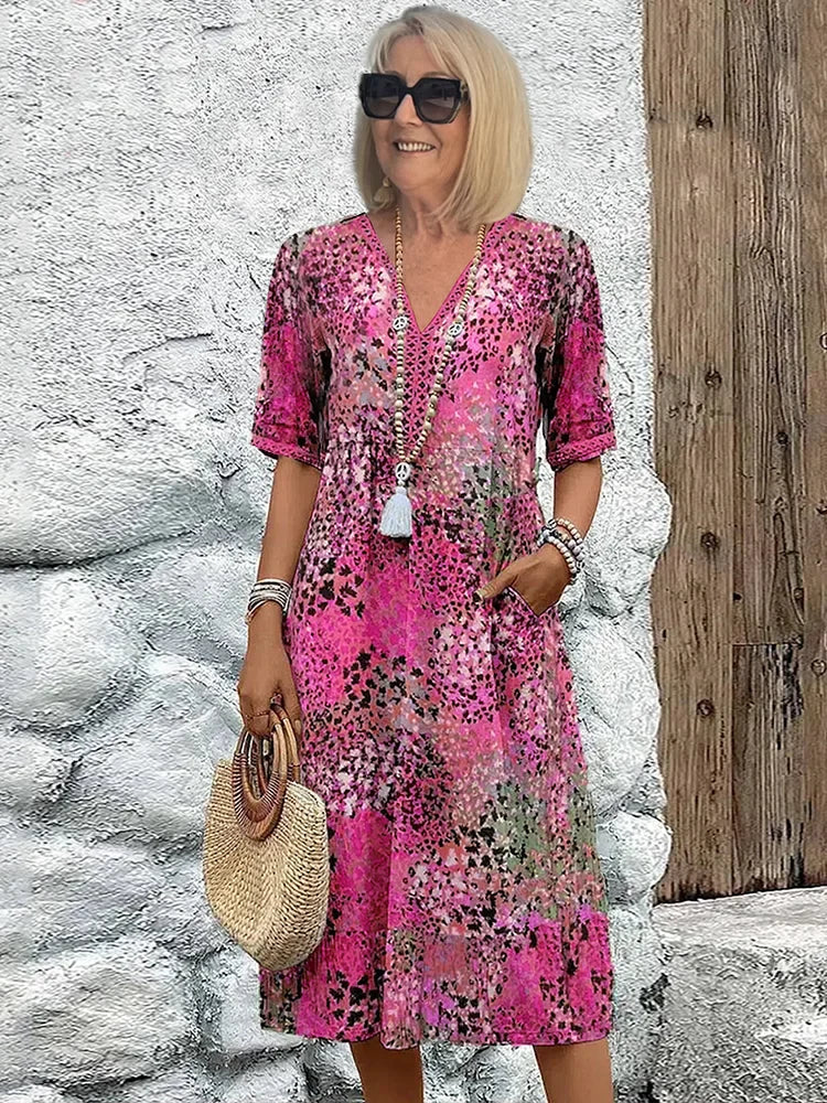 Maya | Vibrant Midi Dress