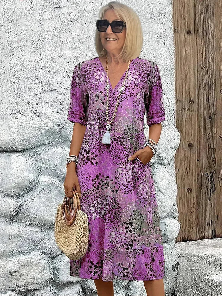 Maya | Vibrant Midi Dress