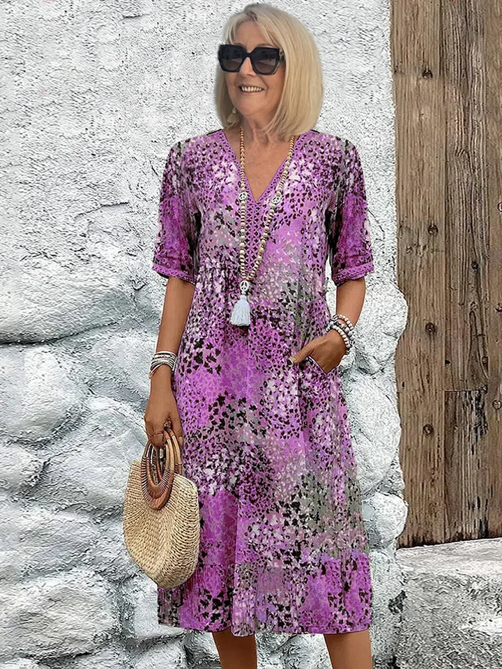 Ingrid | Colourful Midi Dress