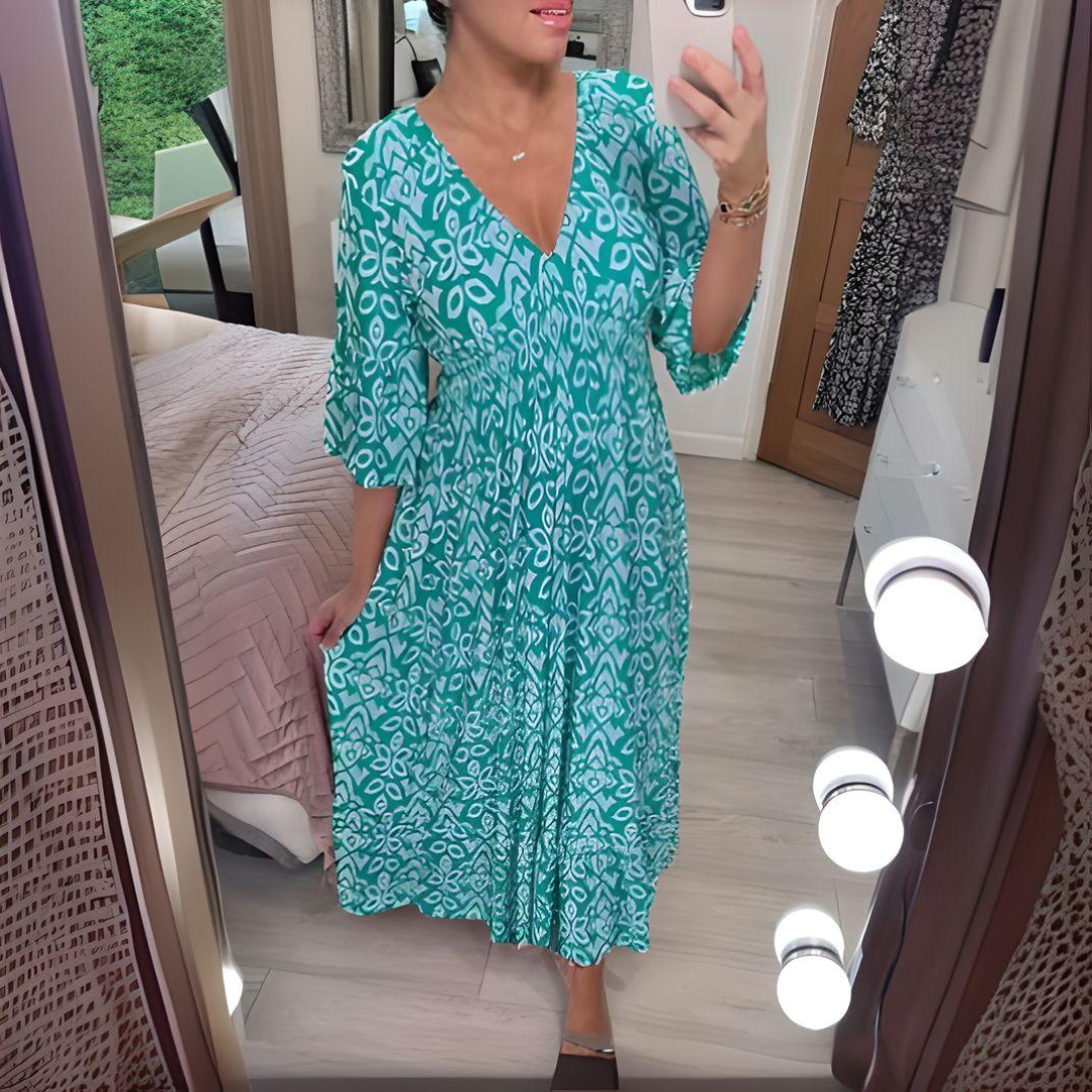 Lillia | Boho Printed Dress