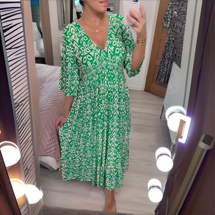Lillia | Boho Printed Dress
