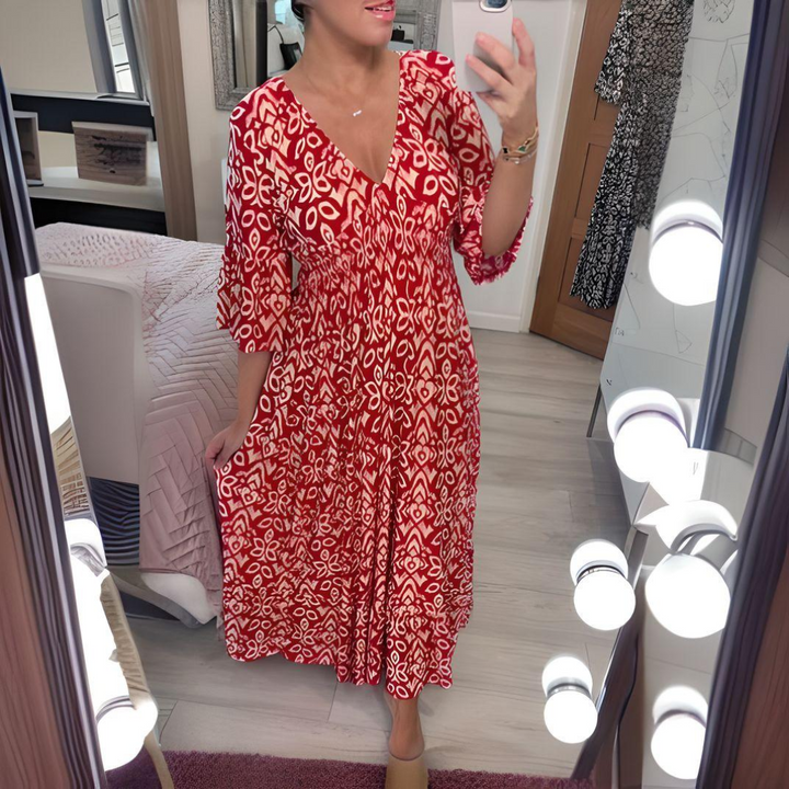 Lillia | Boho Printed Dress