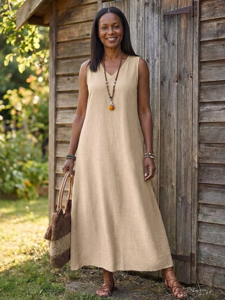 Lydia | Sleeveless V-Neck Maxi Dress