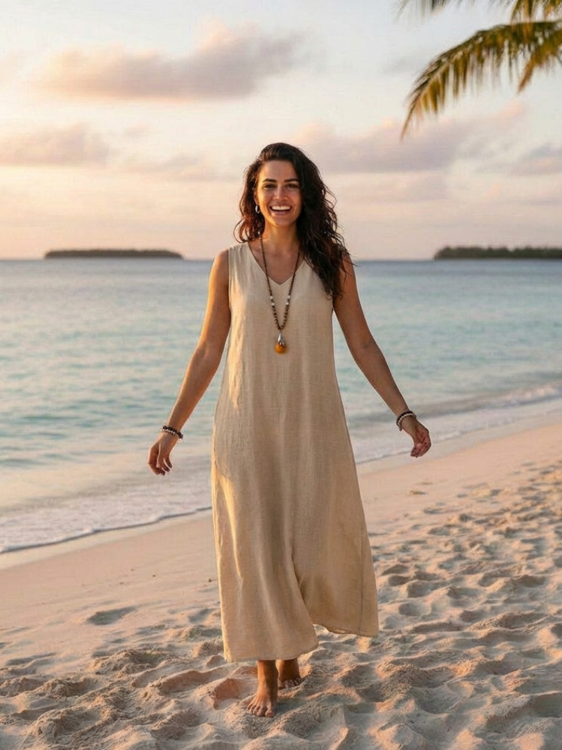 Lydia | Sleeveless V-Neck Maxi Dress