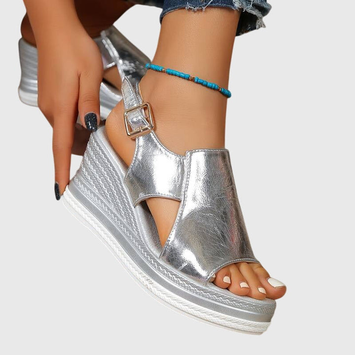 Veronica | Supportive Sandals (Silver)