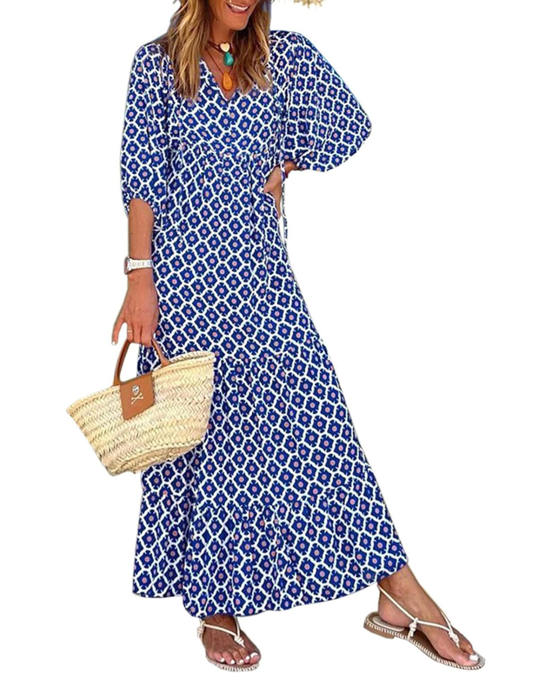 Nina | Floral Boho Maxi Dress