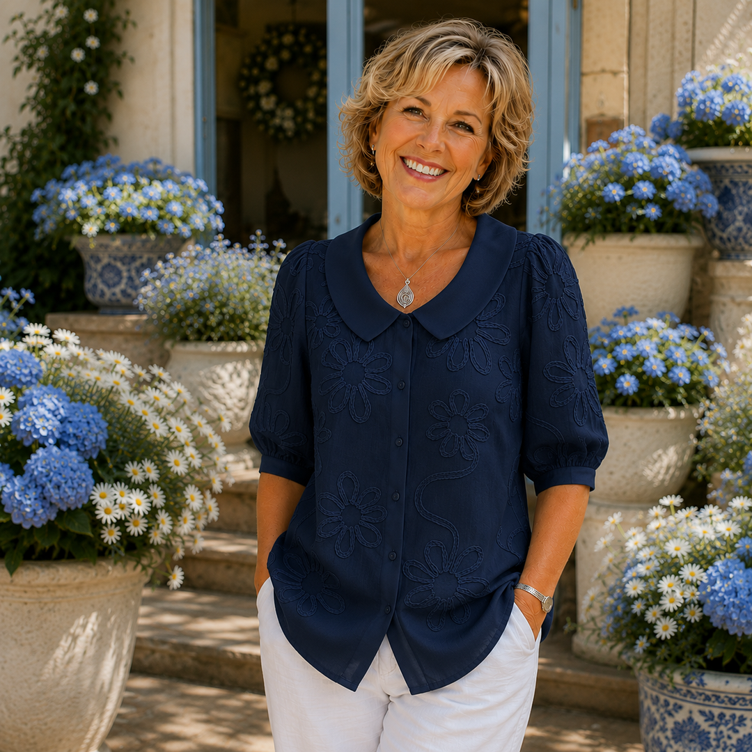 Fiora │ Elegant Floral Blouse