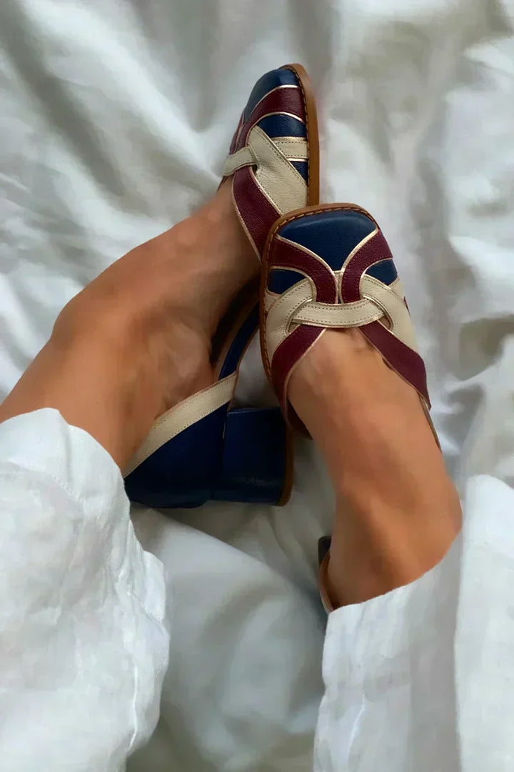 Vynelle | Tri-Colour Slip-On Flats