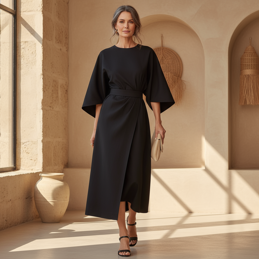 Lissey | Minimalist Belted Luxe Dress