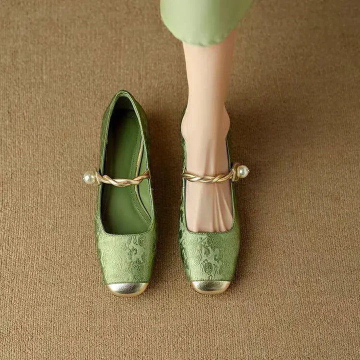 Pearl Strap Vintage Mary Jane Heels