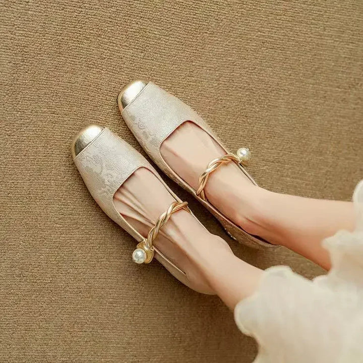 Pearl Strap Vintage Mary Jane Heels