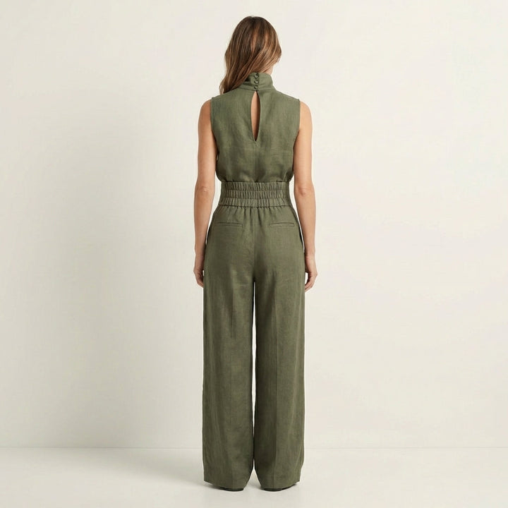 Cayetana | Sleeveless Turtleneck Top Wide-Leg Set