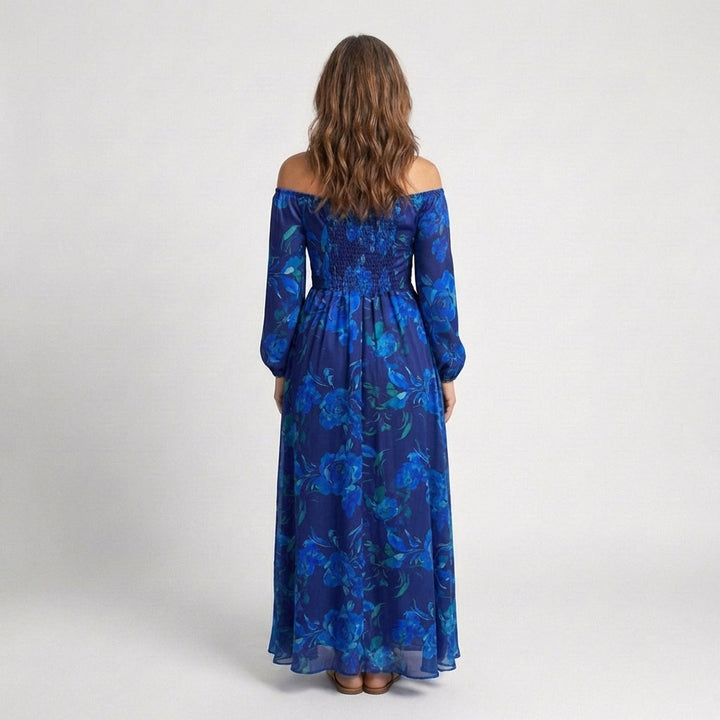 Barbara | Off Shoulder Floral Maxi Dress
