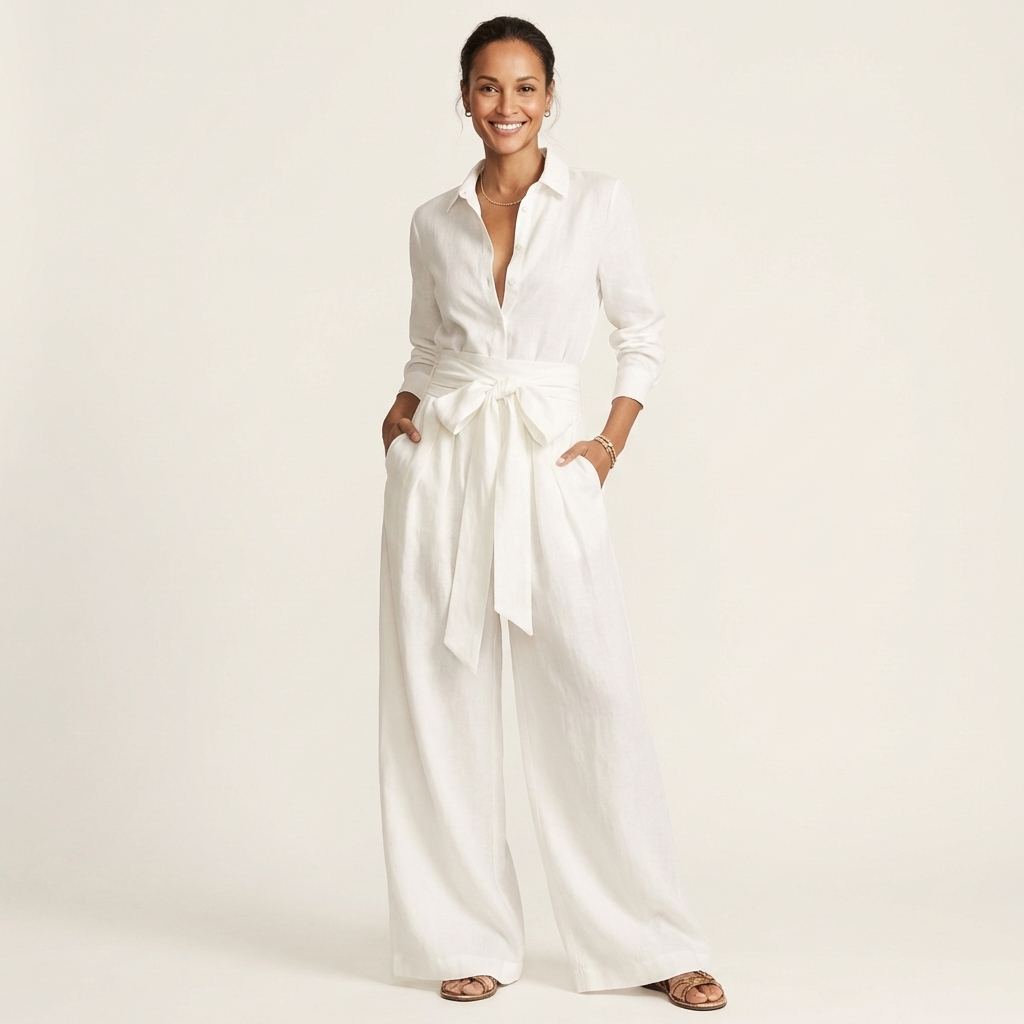 Letisha | Long-Sleeve Shirt Jumpsuit