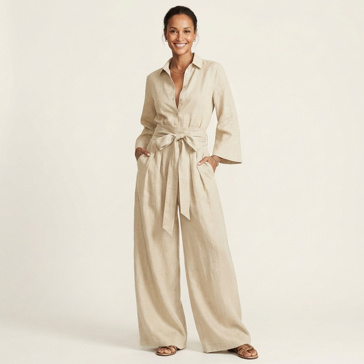 Letisha | Long-Sleeve Shirt Jumpsuit