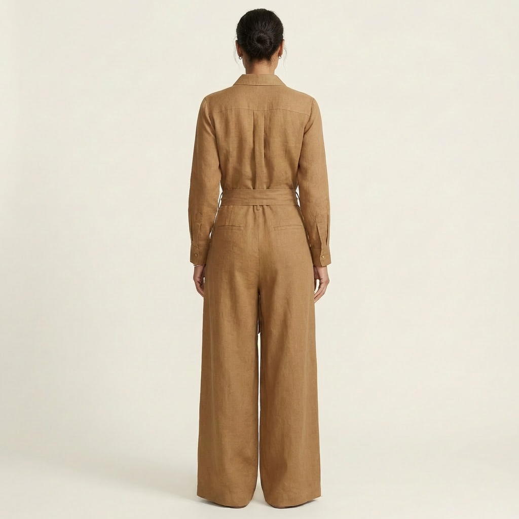 Letisha | Long-Sleeve Shirt Jumpsuit