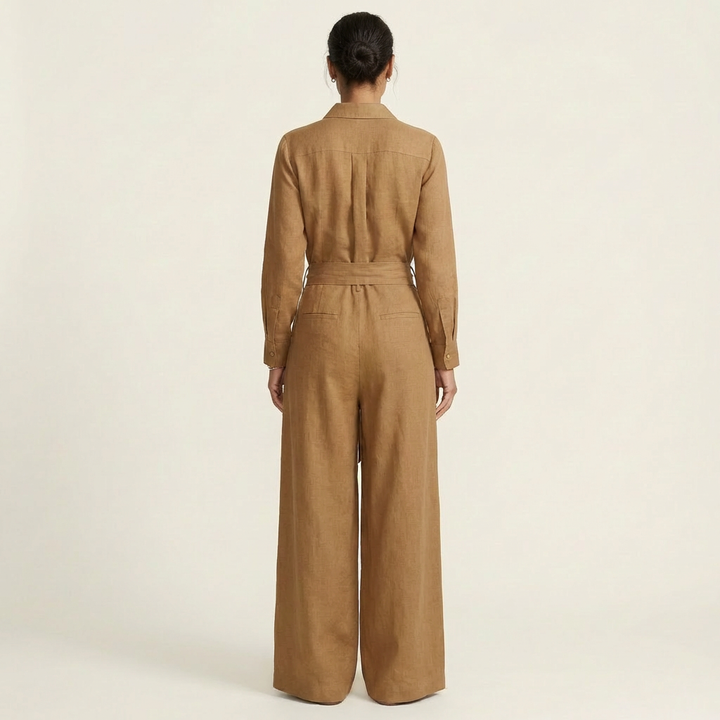 Letisha | Long-Sleeve Shirt Jumpsuit