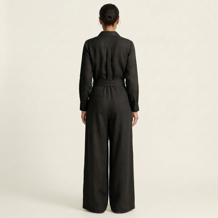 Letisha | Long-Sleeve Shirt Jumpsuit