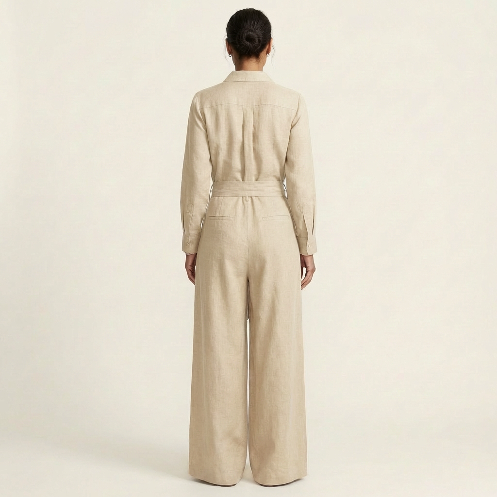 Letisha | Long-Sleeve Shirt Jumpsuit