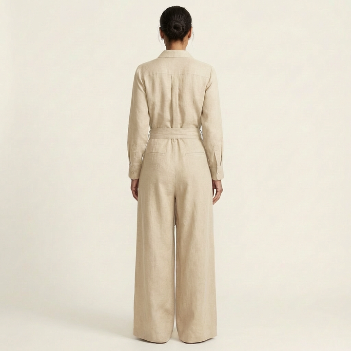 Letisha | Long-Sleeve Shirt Jumpsuit