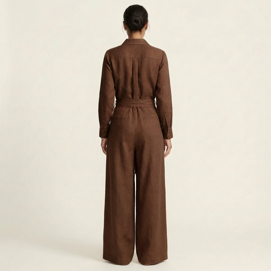 Letisha | Long-Sleeve Shirt Jumpsuit